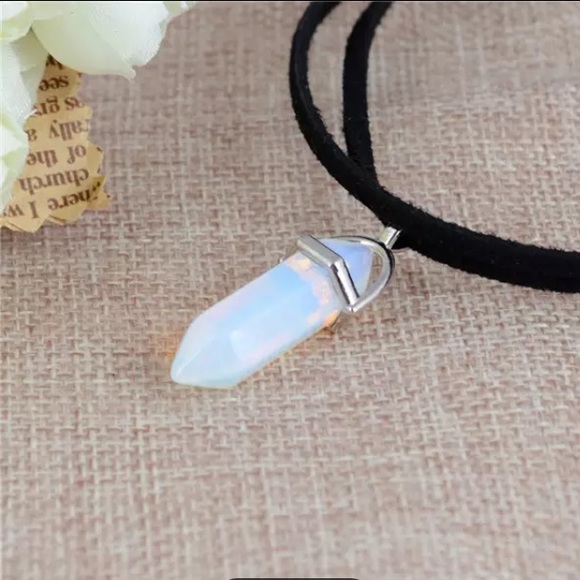 💙💎GRATEFUL💙MAKER💎💙 Jewelry - NEW!💎💙💎GORGEOUS LAYER OPAL PENDANT BLACK CHOKER